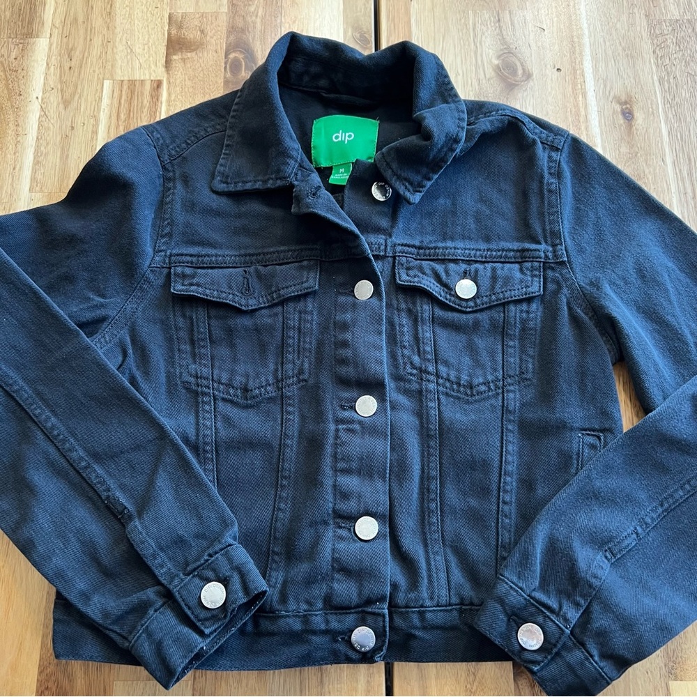 Dip Charcoal Dip Black Denim Jacket Size M Jacket